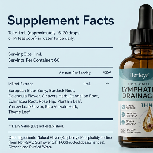 Herleys® Liposomal Lymphatic Drainage Drops